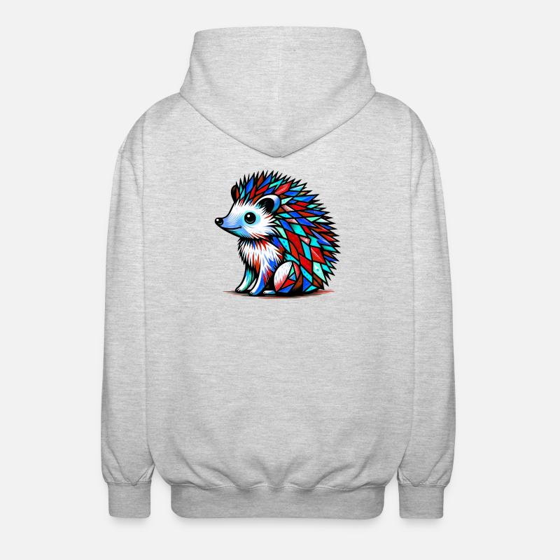 Hérisson - Veste à capuche unisexe - gris clair chiné