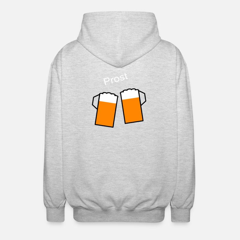Biergläser Prost Bierglas - Unisex Kapuzenjacke - Hellgrau meliert
