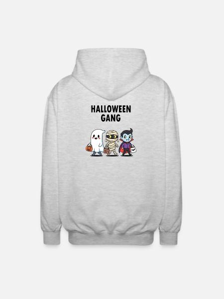 🎃 Halloween Gang Kids 🎃 - Unisex Hooded Jacket - light heather grey