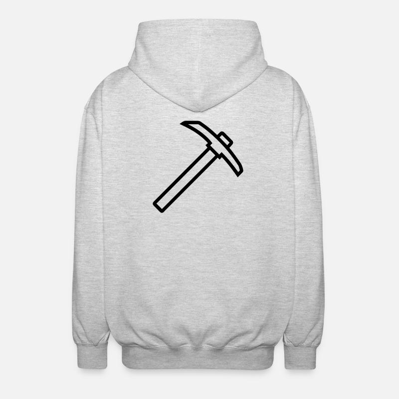 Eispickel - Unisex Kapuzenjacke - Hellgrau meliert