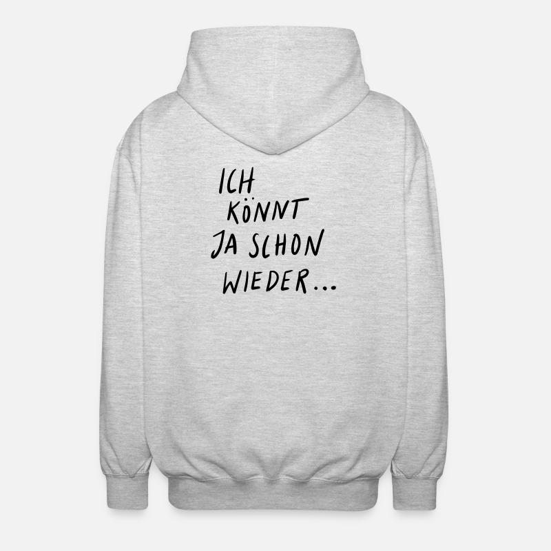 I could do it again - Unisex Hooded Jacket - light heather grey