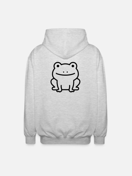 grenouille - Veste à capuche unisexe - gris clair chiné