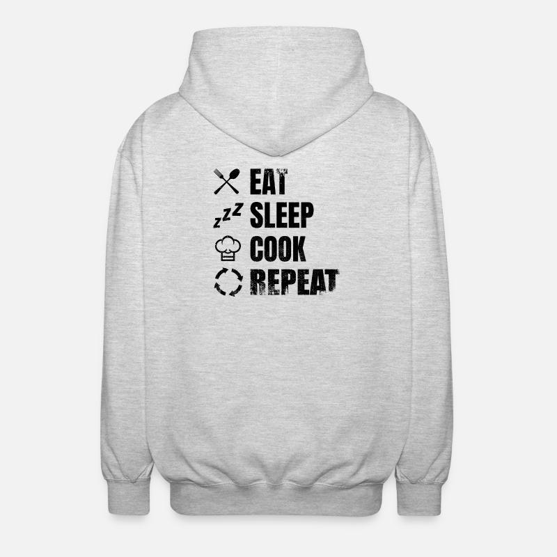 Plan de cuisson - Veste à capuche unisexe - gris clair chiné