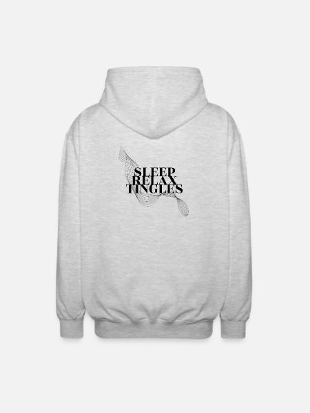 ASMR Flow: Sleep, Relax, Tingles - Unisex Hooded Jacket - light heather grey