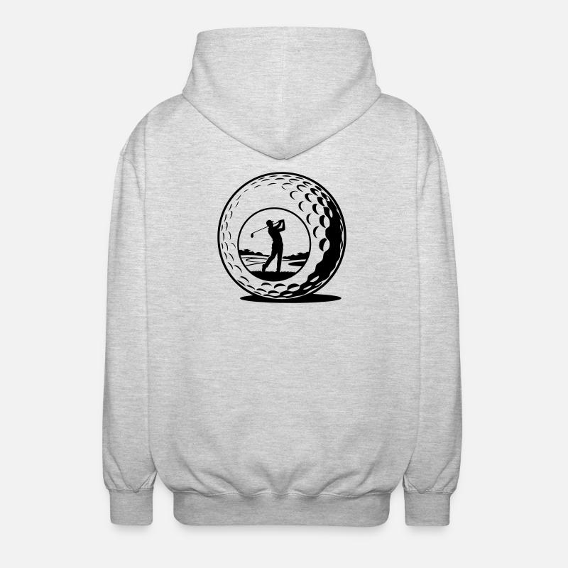 golf ball - Unisex Hooded Jacket - light heather grey