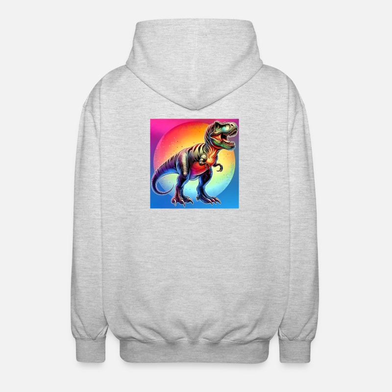 dinosaure - Veste à capuche unisexe - gris clair chiné