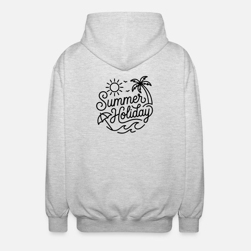 Summer holidays - Unisex Hooded Jacket - light heather grey