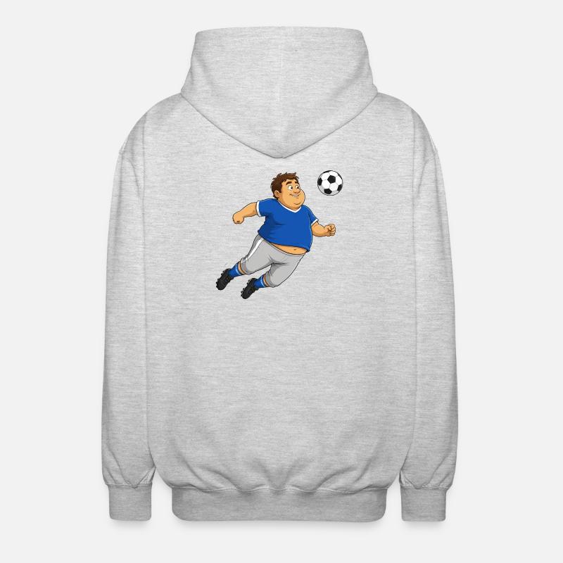 Footballeur avec ballon - Veste à capuche unisexe - gris clair chiné