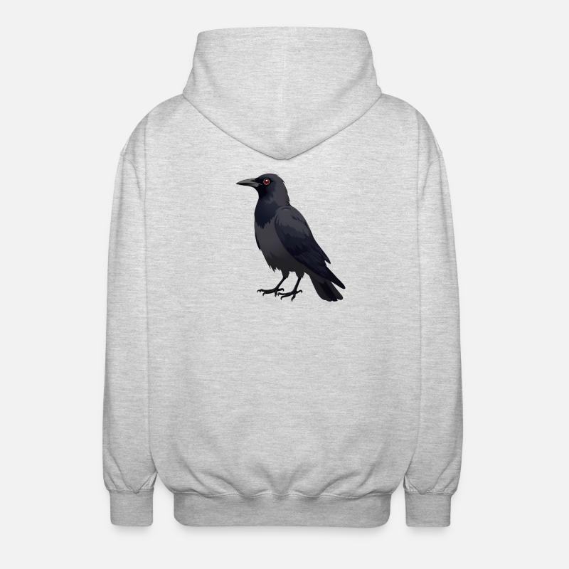 Corbeau - Veste à capuche unisexe - gris clair chiné