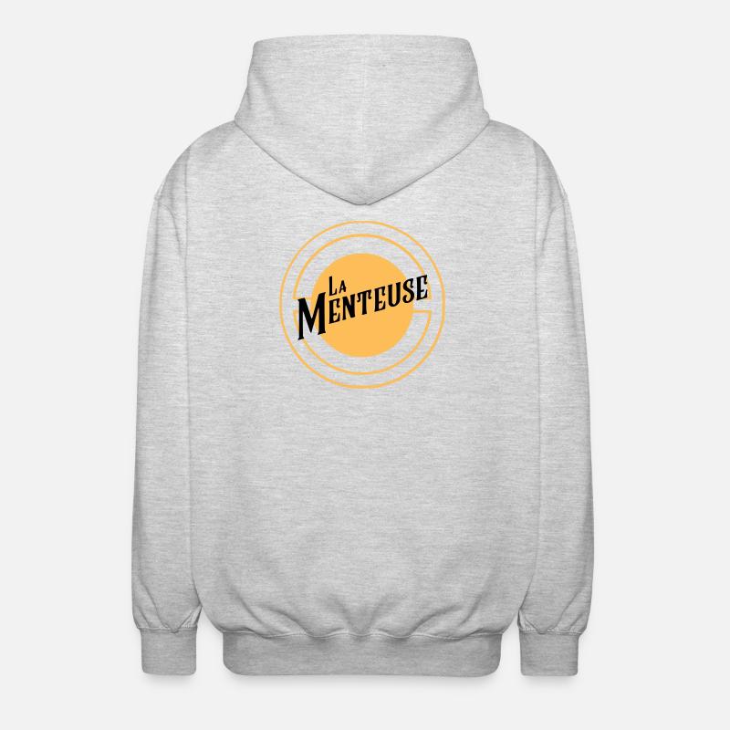 La Menteuse - Veste à capuche unisexe - gris clair chiné