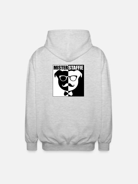 Mister staffie - 011 - Veste à capuche unisexe - gris clair chiné