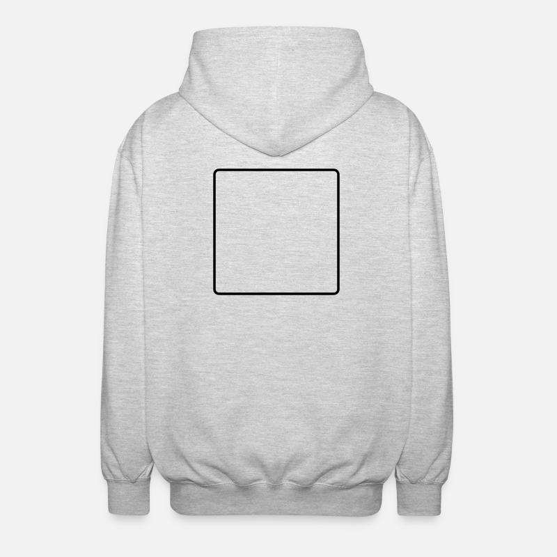 abgerundetes Rechteck - Unisex Kapuzenjacke - Hellgrau meliert