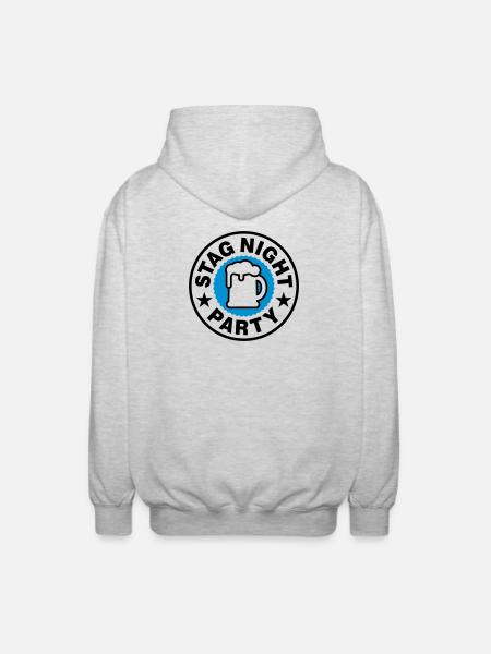Soirée entre hommes | Timbre - Veste à capuche unisexe - gris clair chiné