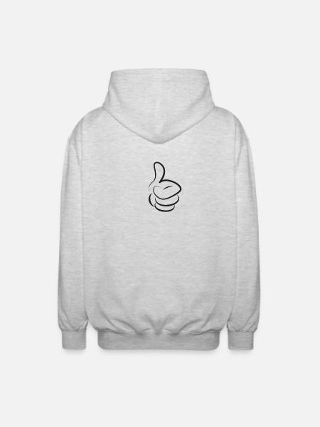 Thumbs up! - Unisex Hooded Jacket - light heather grey