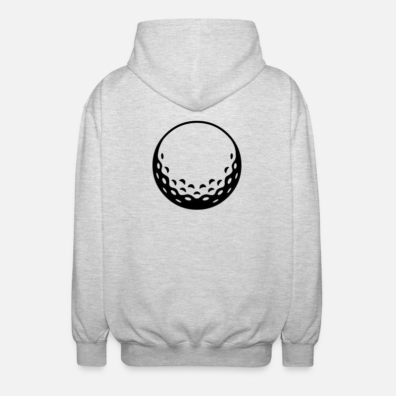 Golfball - einfärbbar - Unisex Kapuzenjacke - Hellgrau meliert
