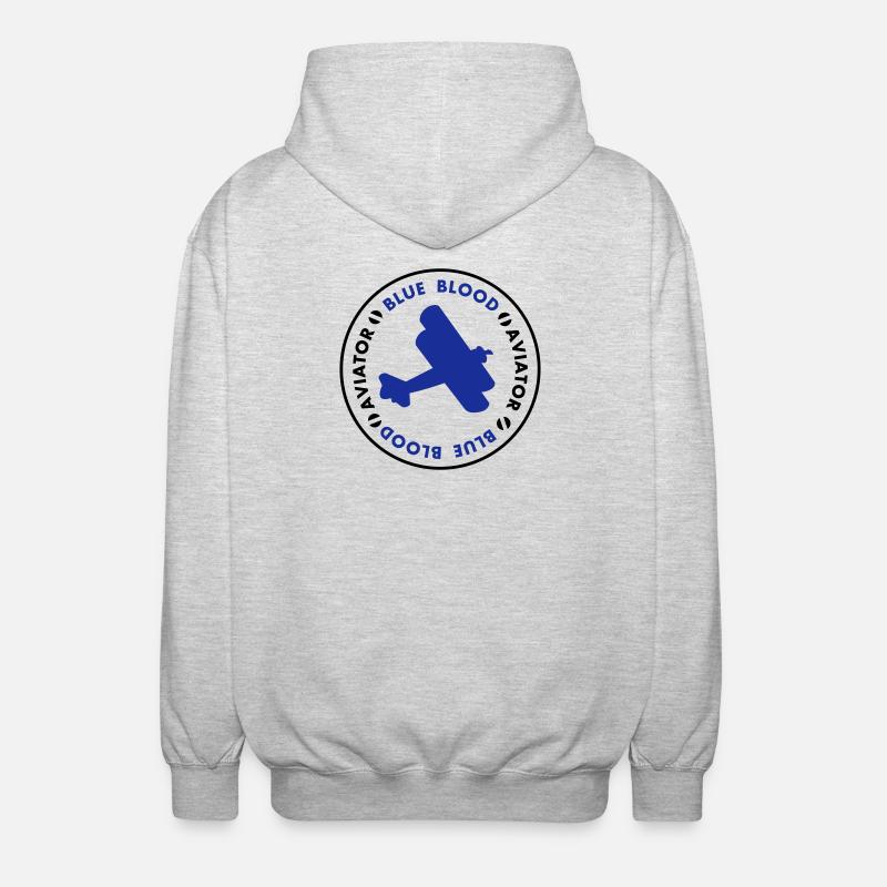Aviator- blue blood - Unisex Kapuzenjacke - Hellgrau meliert