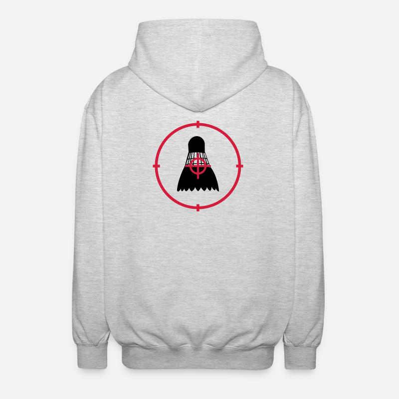 Badminton - Unisex Kapuzenjacke - Hellgrau meliert