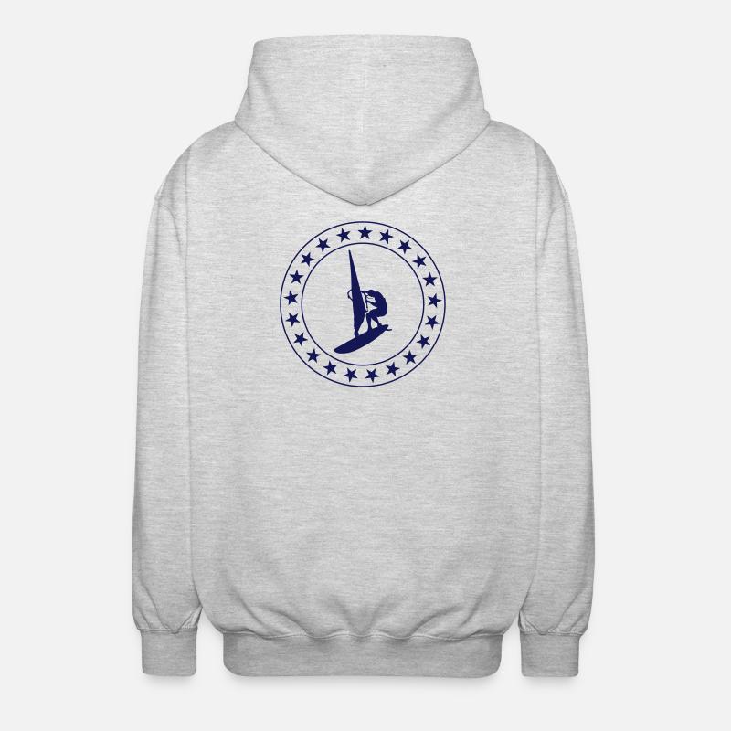 Windsurfing / Windsurfen / Planche à voile - Unisex Hooded Jacket - light heather grey