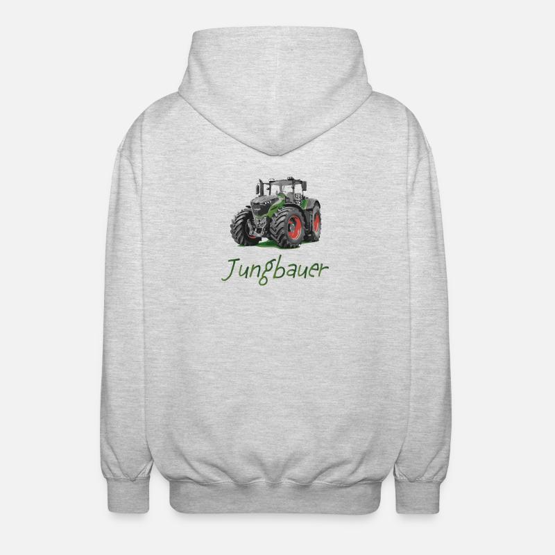 Jungbauer - Unisex Kapuzenjacke - Hellgrau meliert