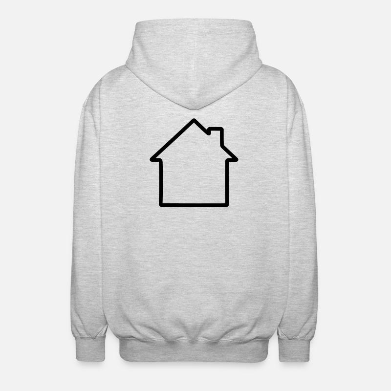 Logo simple de la maison - Veste à capuche unisexe - gris clair chiné