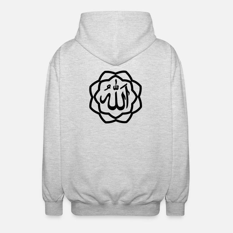 Allah Logo - Unisex Kapuzenjacke - Hellgrau meliert