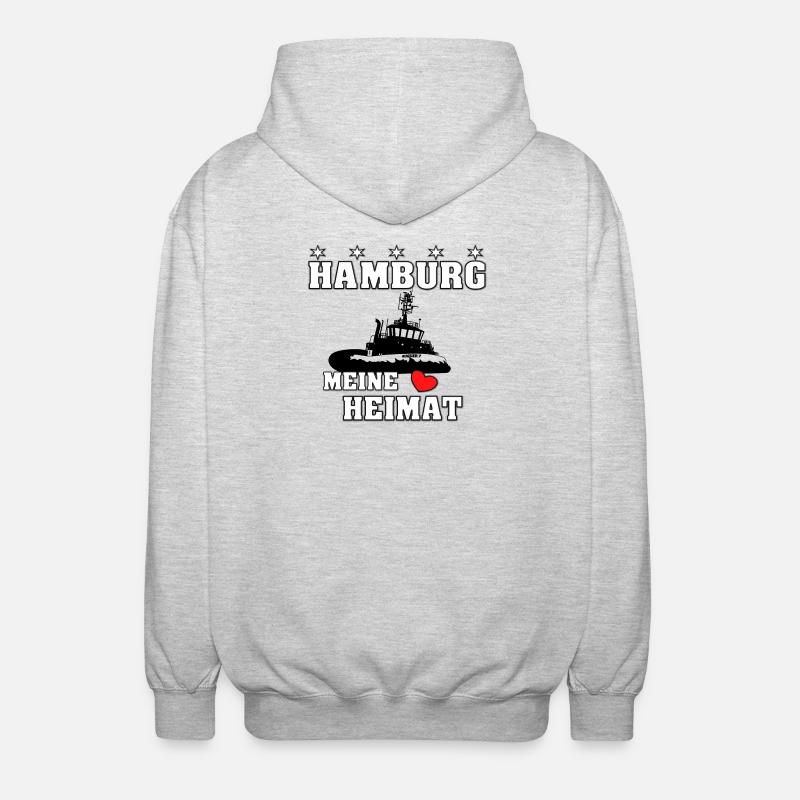 Hamburger Heimat 2 - Unisex Kapuzenjacke - Hellgrau meliert