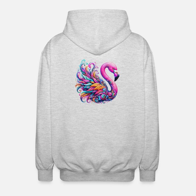 Flamant - Veste à capuche unisexe - gris clair chiné