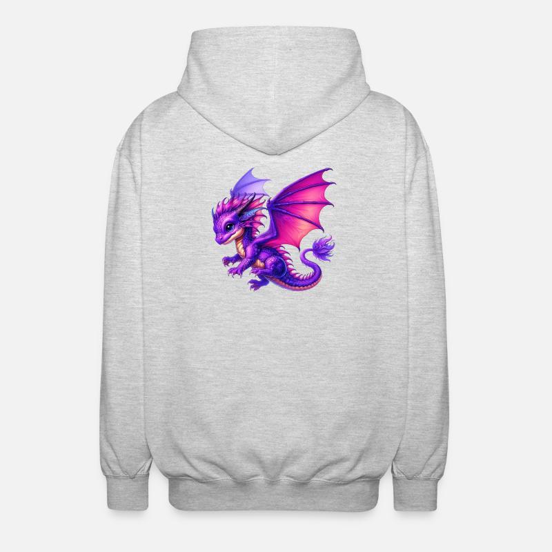 Dragon - Veste à capuche unisexe - gris clair chiné