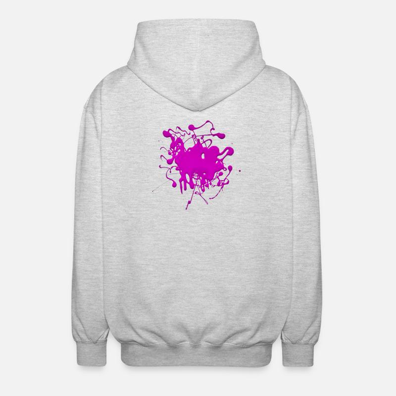 Pink.Splash - Unisex Hooded Jacket - light heather grey