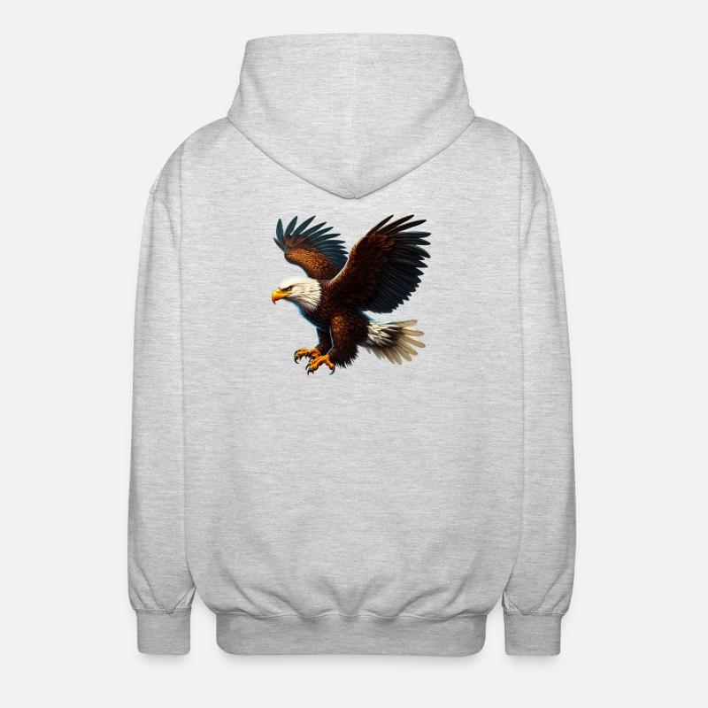 Adler - Unisex Kapuzenjacke - Hellgrau meliert