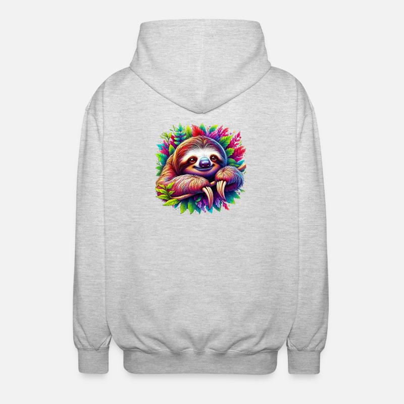 Faultier - Unisex Kapuzenjacke - Hellgrau meliert