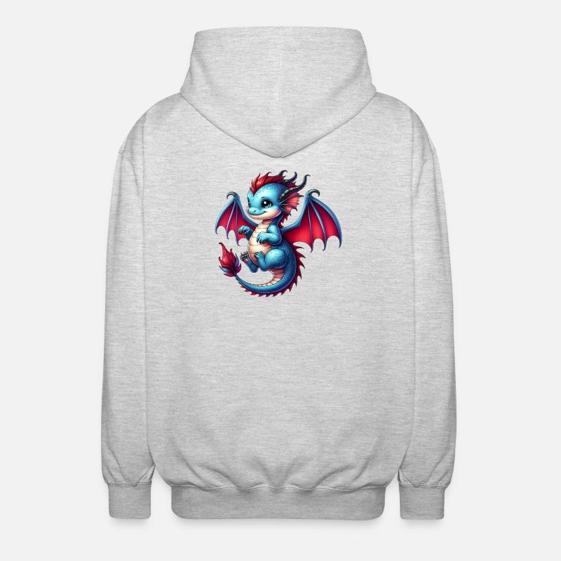 Dragon - Unisex Hooded Jacket - light heather grey