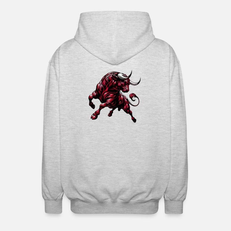 Bull - Unisex Hooded Jacket - light heather grey