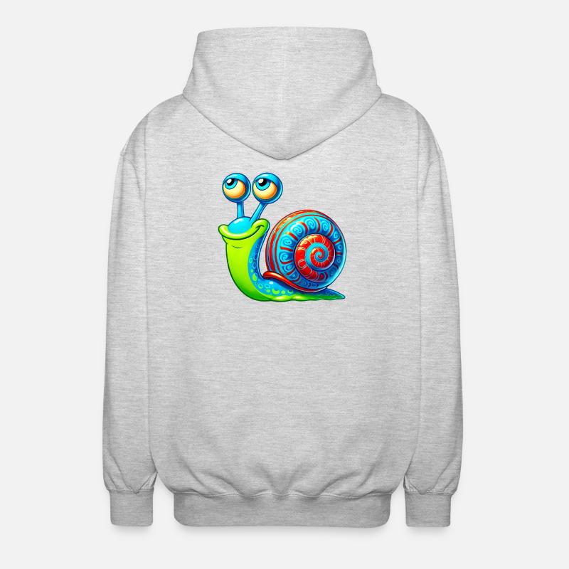 Escargot - Veste à capuche unisexe - gris clair chiné