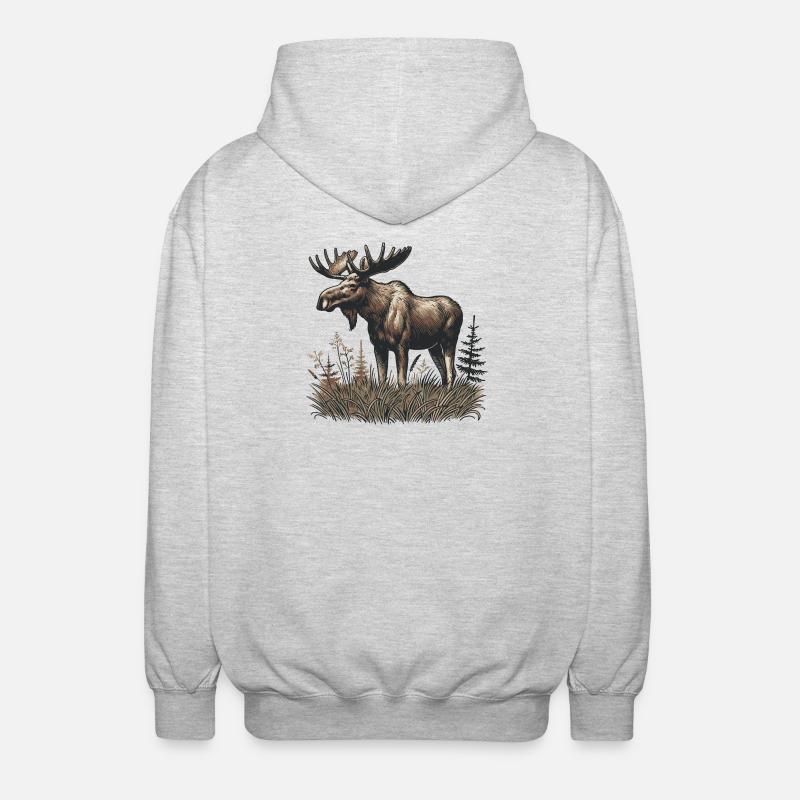 Élan - Veste à capuche unisexe - gris clair chiné