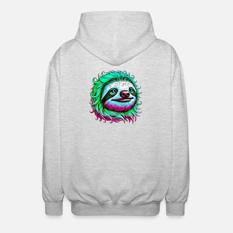 Faultier - Unisex Kapuzenjacke - Hellgrau meliert