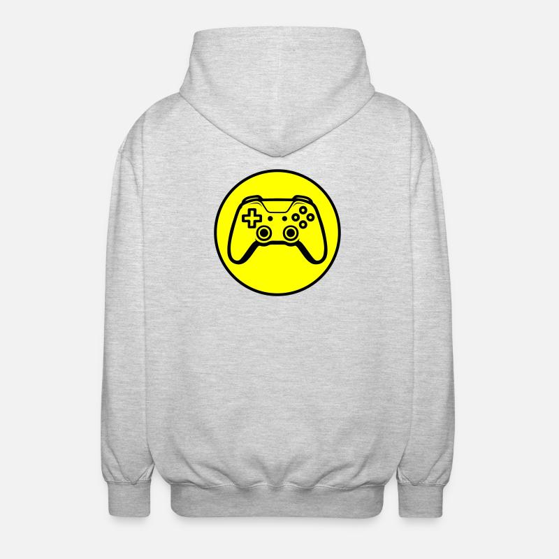 Controller Joypad Icon - Unisex Hooded Jacket - light heather grey
