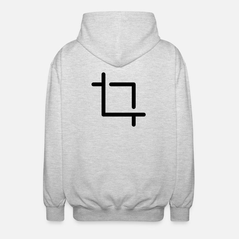 zuschneiden Icon - Unisex Kapuzenjacke - Hellgrau meliert