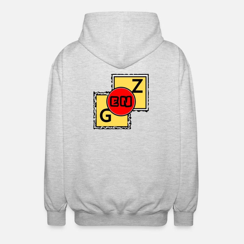 GEN Z Blocks - Unisex Hooded Jacket - light heather grey