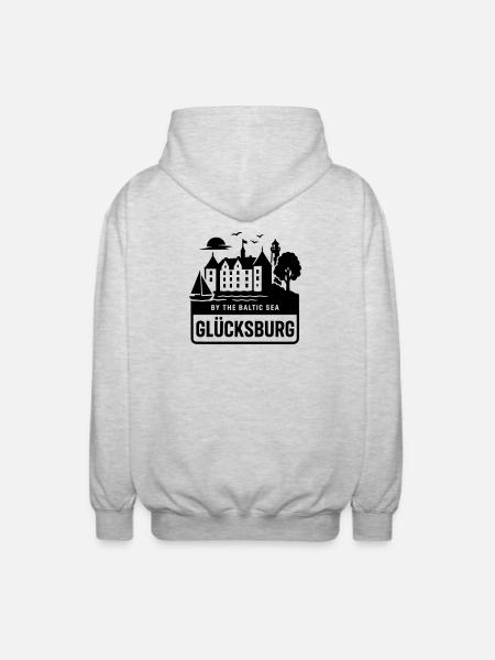 Glücksburg SH - Unisex Kapuzenjacke - Hellgrau meliert
