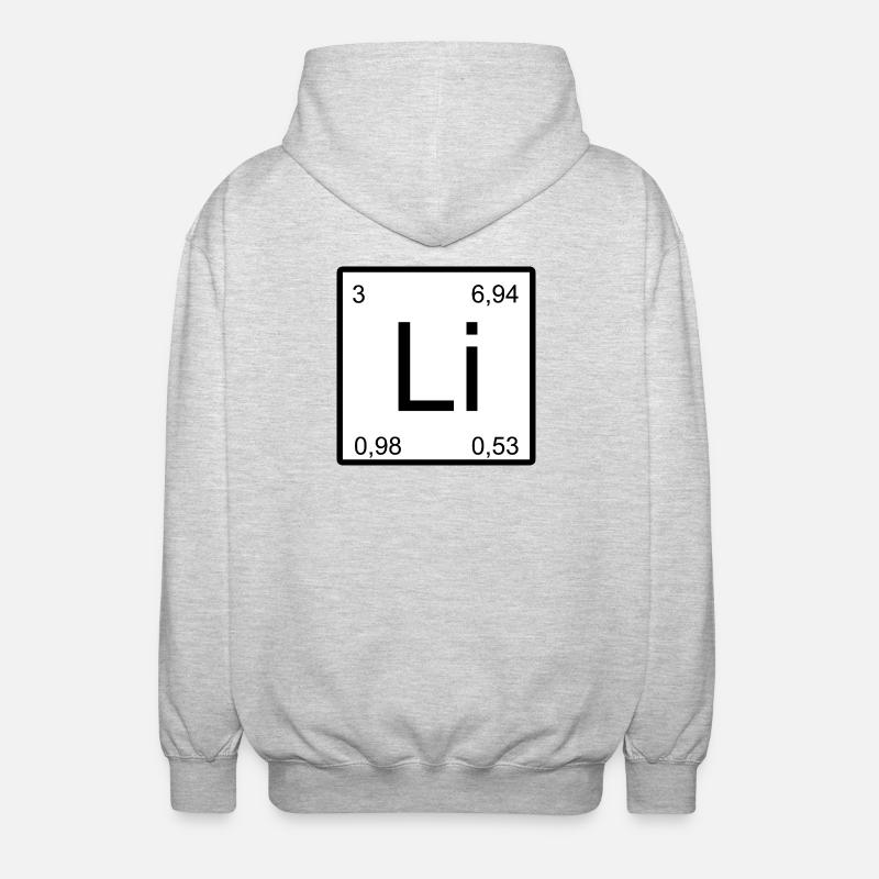 Lithium Minimal Element Design - Unisex Hooded Jacket - light heather grey