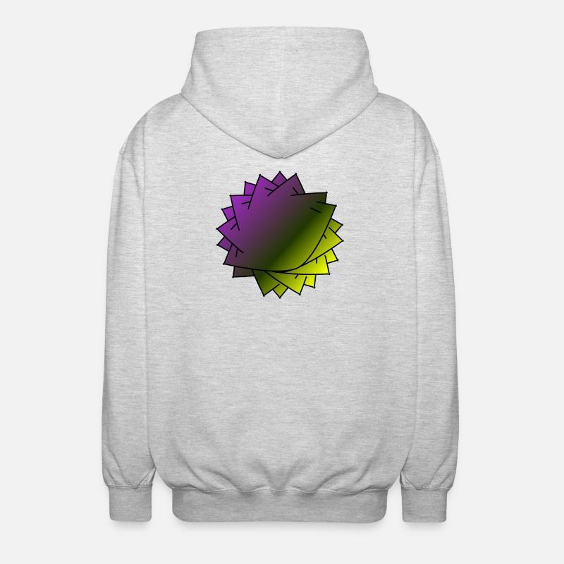 Gradient Leaf Spirale - Unisex Kapuzenjacke - Hellgrau meliert