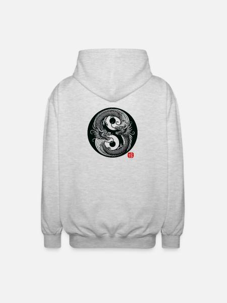 Drachentanz - Unisex Kapuzenjacke - Hellgrau meliert