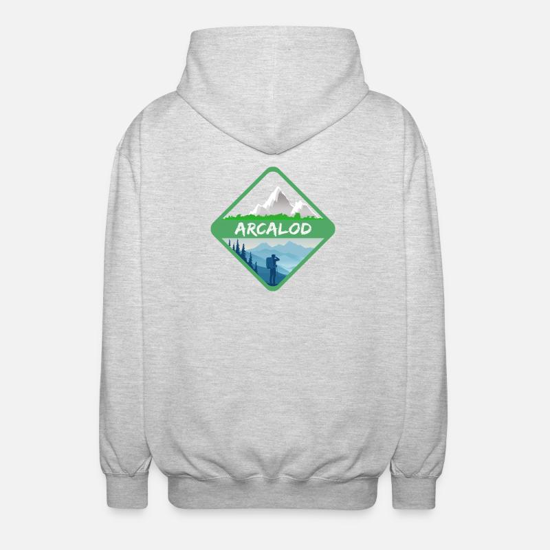 Arcalod - Veste à capuche unisexe - gris clair chiné