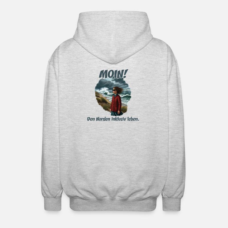 Moin y compris vent côtier - Veste à capuche unisexe - gris clair chiné