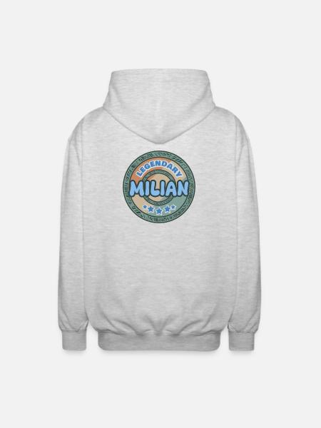 Milian comme idée de cadeau - Veste à capuche unisexe - gris clair chiné