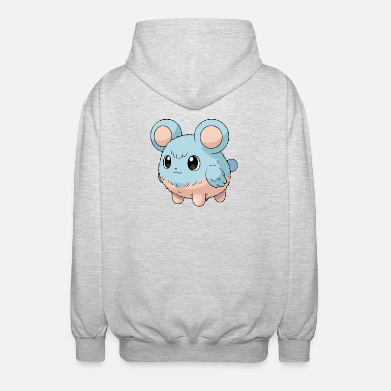 Fuwamaru - Veste à capuche unisexe - gris clair chiné