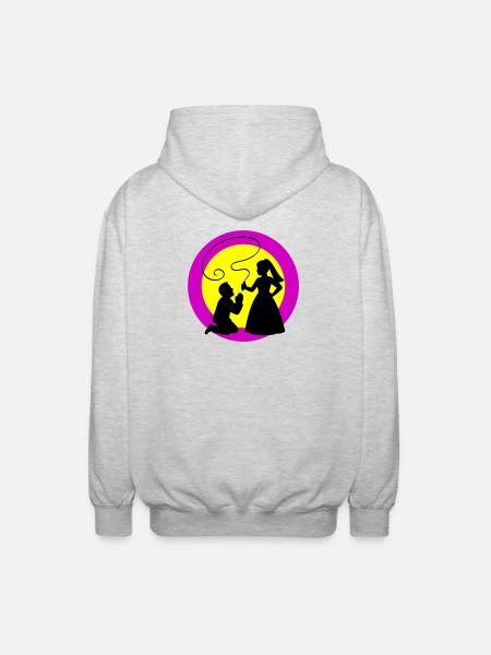 Bride and groom Wedding - Unisex Hooded Jacket - light heather grey