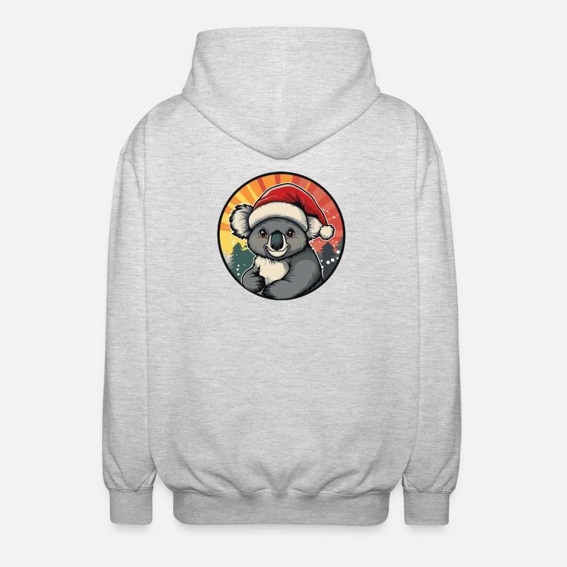 Collectionneur de Koala de Noël - Veste à capuche unisexe - gris clair chiné