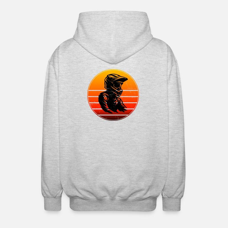Déclaration pour tous les motocross - Veste à capuche unisexe - gris clair chiné